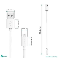 CB-D9 White szybki kabel Quick Charge micro USB-USB | 2m | 5A | 480 Mbps-1033612