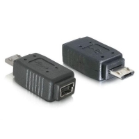 ADAPTER USB Mini(F)->USB Micro(M) Nikiel -733040