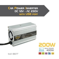 Przetwornica AC/DC 200W 12V/230V z USB 06577-828649