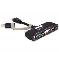 Adapter USB Micro(BM)x2->USB(AF) OTG HDMI(F) Czytnik Kart-834687