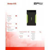 ARMOR A15 1TB USB3.0 PANCERNY, LED, gumowa obudowa, odporny na wstrząsy-855458