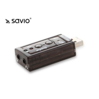 SAVIO AK-01 Karta dźwiękowa USB 7.1, 16bit sound, Plug 
