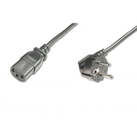 Kabel połączeniowy zasilający Typ Schuko kątowy/IEC C13, M/Ż     czarny 5m -883658