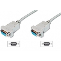 Kabel połączeniowy RS232 null-modem Typ DSUB9/DSUB9 Ż/Ż beżowy 1,8m -924208