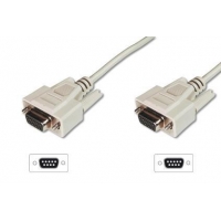 Kabel połączeniowy RS232 1:1 Typ DSUB9/DSUB9 Ż/Ż beżowy 2m-924209