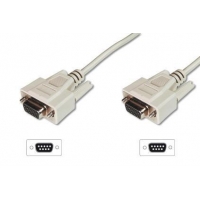 Kabel połączeniowy RS232 1:1 Typ DSUB9/DSUB9 Ż/Ż beżowy 5m -924211