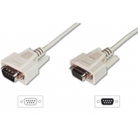 Kabel przedłużający RS232 1:1 Typ DSUB9/DSUB9 M/Ż beżowy 2m -924247