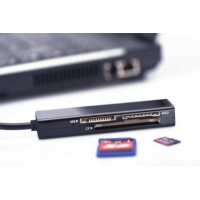 Czytnik kart 4-portowy USB 2.0 HighSpeed (CF, SD, Micro SD/SDHC, Memory Stick), czarny -941834
