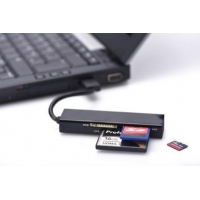 Czytnik kart 4-portowy USB 2.0 HighSpeed (CF, SD, Micro SD/SDHC, Memory Stick), czarny -941836