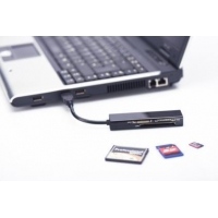 Czytnik kart 4-portowy USB 2.0 HighSpeed (CF, SD, Micro SD/SDHC, Memory Stick), czarny -941838
