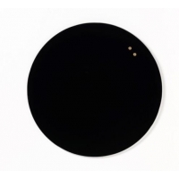 Okrągła szklana tablica suchościeralno-magnetyczna czarna   45cm-945609