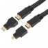 Kabel HDMI 1.4 zestaw pozłacany 1.8 m.-886691