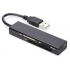 Czytnik kart 4-portowy USB 2.0 HighSpeed (CF, SD, Micro SD/SDHC, Memory Stick), czarny -941832